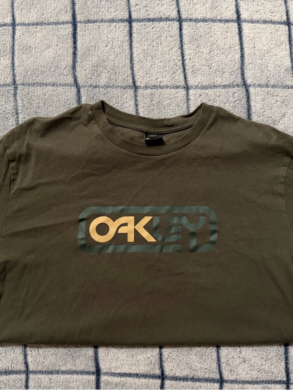 Oakley Olive Green Logo Short Sleeve Tee